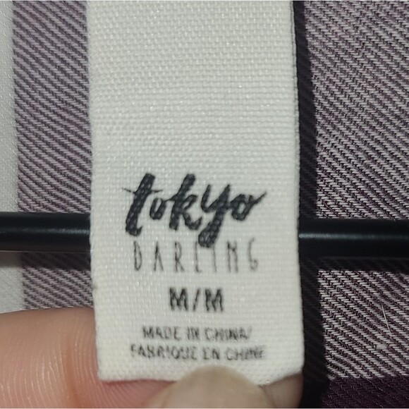 Tokyo Darling Checkered Flannel Shirt Size M - Picture 2 of 7